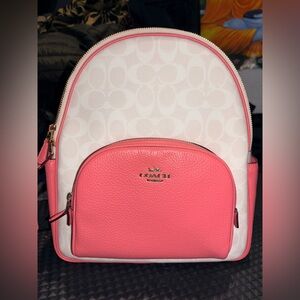 Coach Coral and Cream Women's Backpack
